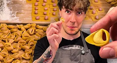Receta auténtica de los tortellini de Bologna