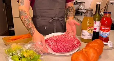 Receta original del "ragù alla bolognese"